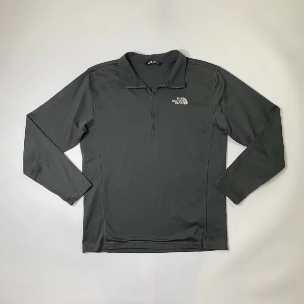 The North Face Sweatshirt Mens M Medium Graphite Tech Glacier 1/4 Zip Pullover